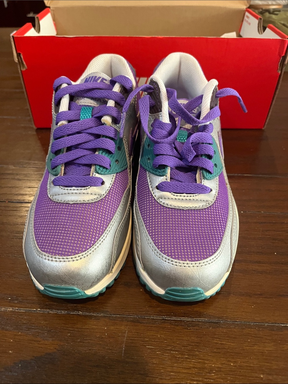 Nike Kids Purple, Silver & Teal Athletic Sneakers